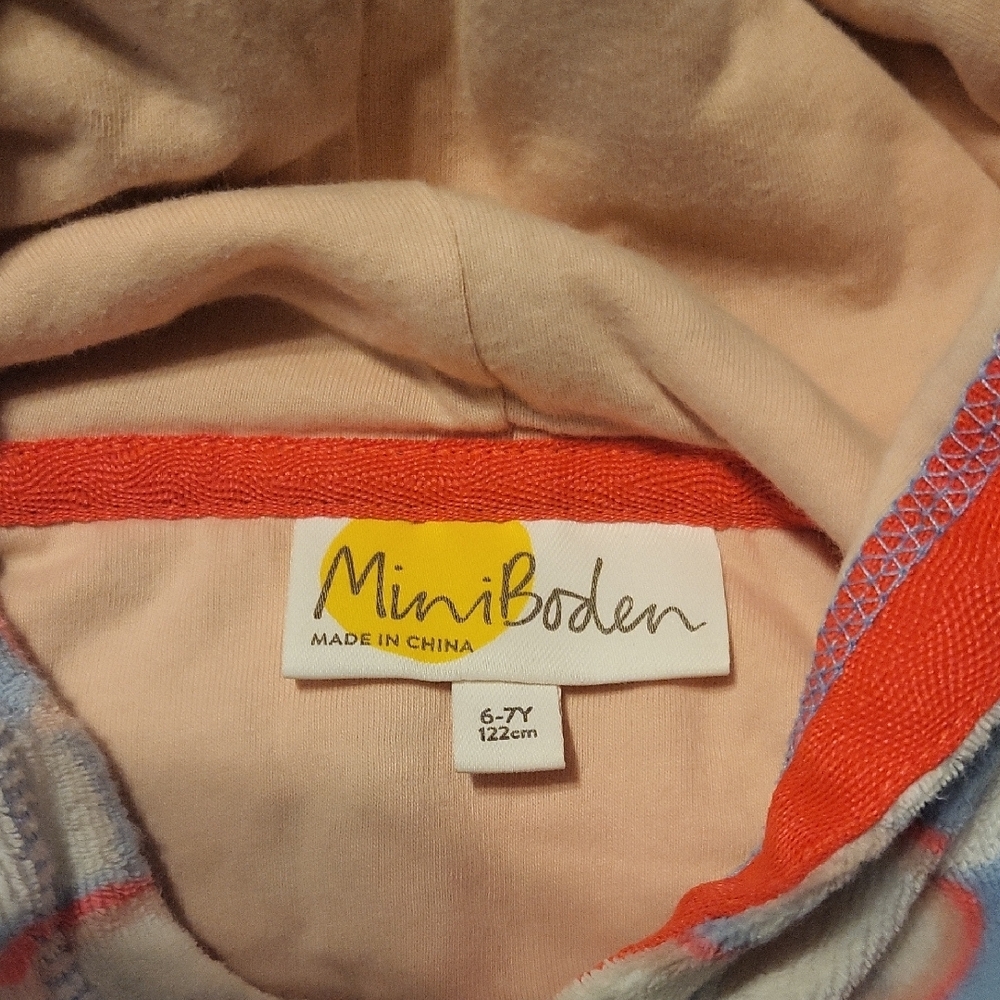 Mini Boden Toweling Cloud And Unicorn Print Kids Swim Coverup - Picture 2 of 4